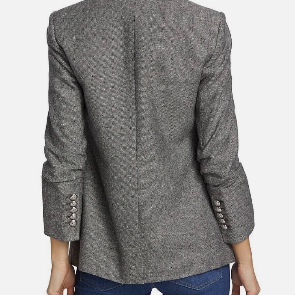 NWT Veronica Beard Beacon Gray Mélange Dickey Jacket Size 6 - Picture 3 of 12